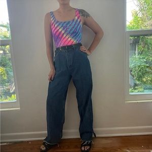 Vintage y2k baggy style high waisted mom Jeans straight boohoo